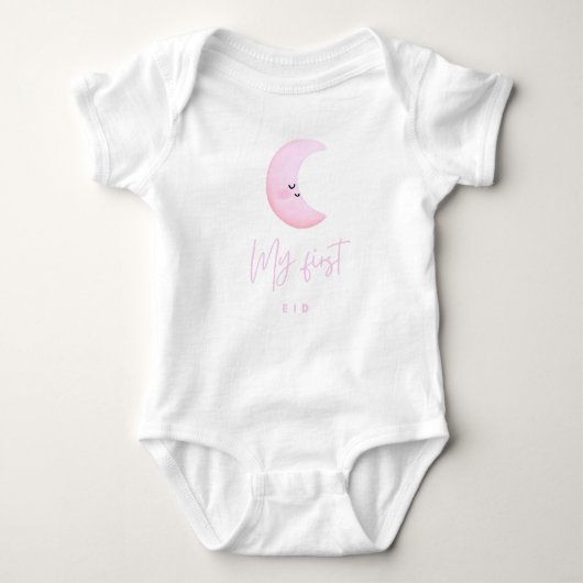 Girl's My First Eid Baby Jersey Bodysuit Baby Strampler (Vorderseite)