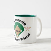 Girls n' Baseball 11 oz Zwei-Tone-Tasse Zweifarbige Tasse (VorderseiteRechts)