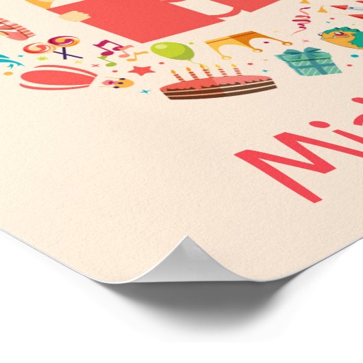 Girl's name poster Schlafzimmer Wandkunst mit Büch (Ecke)