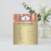 Girls Nautical Anchor Hat Baby Showspiele (Stehend Vorderseite)