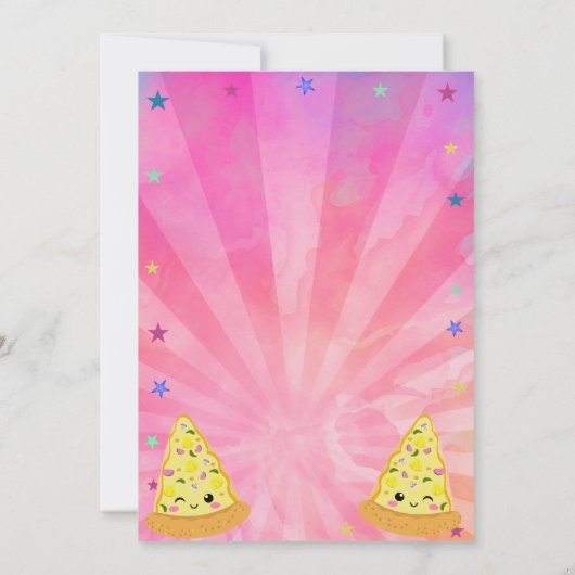 Girls Neon Pink Bowling Gefärbte Krawatte Party Einladung (Rückseite)