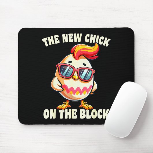 Girls New Chick On The Block Egg Hunting Easter Wo Mousepad (Mit Mouse)