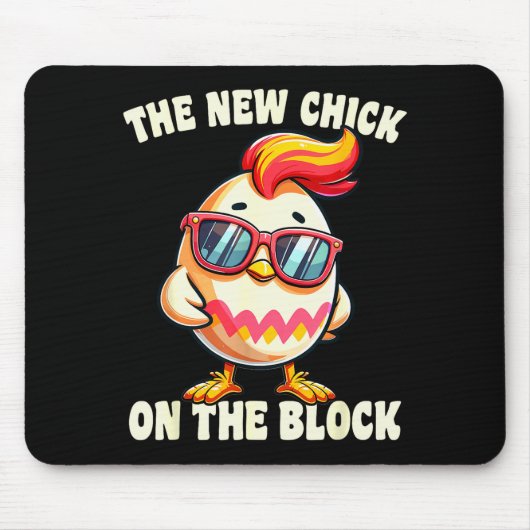 Girls New Chick On The Block Egg Hunting Easter Wo Mousepad (Vorne)