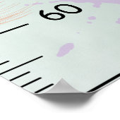 Girls Niedlich Abstrakt Growth Chart Metric Poster (Ecke)