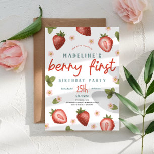 Girls Niedlich Berry Erster Sommer Kinder Erster G Einladung