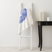 Girls Niedlich Blue Monogram Watercolor Galaxy & N Sherpadecke (Beispiel)