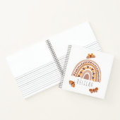 Girls Niedlich Boho Rainbow Kinder Individuelle Na Notizblock (Innenseite)