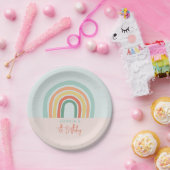 Girls Niedlich Boho Rainbow Kindergeburtstag Pappteller (Party)