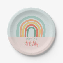 Girls Niedlich Boho Rainbow Kindergeburtstag