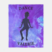 Girls Niedlich Dance Wassercolor Fleece Blanket (Vorderseite)