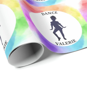 Girls Niedlich Dance Wasserfarbe Geschenkpapier