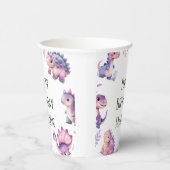 Girls Niedlich Dinosaur Themed Geburtstagsparty Pappbecher (Rechts)