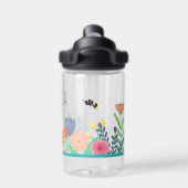 Girls Niedlich Floral Bee Kids School Trinkflasche (Rückseite)