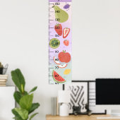 Girls Niedlich Fruchtwachstumsdiagramm Poster (Heimbüro)