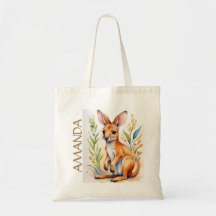 Girls Niedlich Kangaroo Wildlife Wasserfarbe Kinde