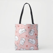Girls Niedlich Kitty Cat Pattern Tasche (Vorderseite)