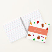 Girls Niedlich Leaf Pattern Kids Notebook Notizblock (Innenseite)