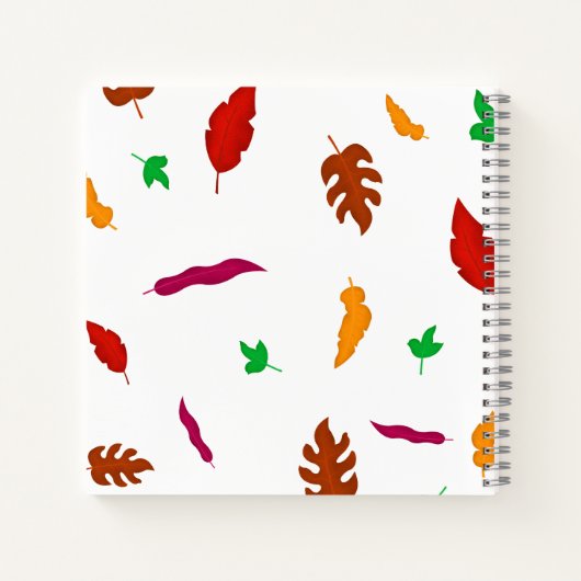 Girls Niedlich Leaf Pattern Kids Notebook Notizblock (Rückseite)