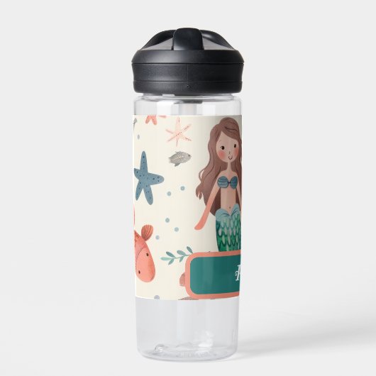 Girls Niedlich Mermaid Kinderschule Trinkflasche (Vorderseite)