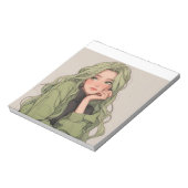 Girls niedlich Notizblock (Rotiert)