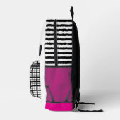 Girls Niedlich Panda School Pink Individuelle Name Bedruckter Rucksack (Rechts)