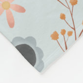Girls Niedlich Pastel Floral Print Botanical Kids Fleecedecke (Ecke)