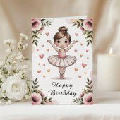 Girls Niedlich Personalisiert Ballerina Geburtstag Karte