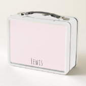 Girls Niedlich Pink Farm Tractor Kinderschule Metall Brotdose (Rückseite)