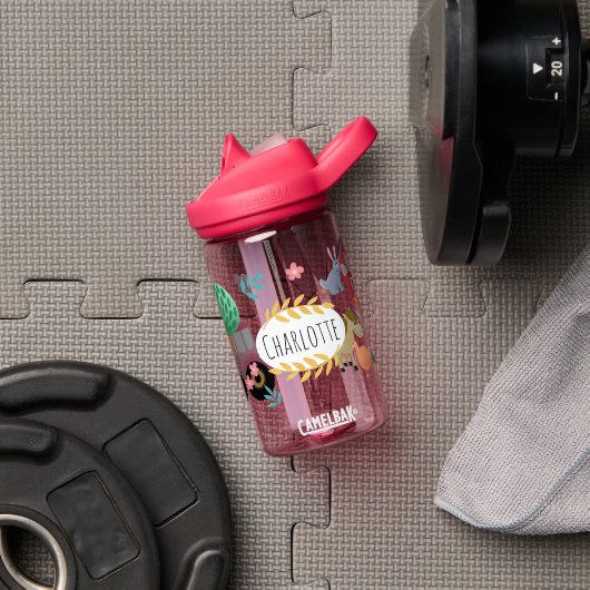 Girls Niedlich Pink Farm Tractor Kinderschule Trinkflasche (Fitnessstudio)