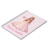 Girls Niedlich Pink Princess Personalisiert Notebo Notizblock (Linke Seite)