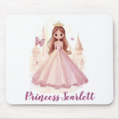Girls Niedlich Princess Sparkle Personalisiert Mousepad (Vorne)