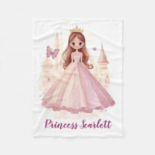 Girls Niedlich Princess Sparkle Personalisiert Pin Fleecedecke