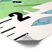 Girls Niedlich Safari Tiere Elephant Growth Chart Poster (Ecke)