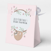 Girls Niedlich Sleeping Sloth Baby Dusche Geschenkschachtel (Rückseite)