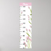 Girls Niedlich Tulip Growth Chart Poster (Vorne)