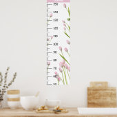 Girls Niedlich Tulip Growth Chart Poster (Küche)