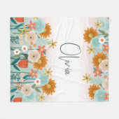 Girls Niedlich und elegant Botanischer Frühling mi Fleecedecke (Vorderseite (Horizontal))