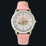 Girls Niedlich und rosa Prinzessin Burg Wilhelm Te Armbanduhr<br><div class="desc">Dieses zauberhafte und niedliche,  märchenhafte Kinderuhrdesign besticht durch einen Prinzen und eine Prinzessin mit einer verzauberten rosa Burg,  Schmetterlingsschwärmen,  Blume,  Hasen,  einem magischen Reh und skurrilen Pilzen. Dieses rosa und mädchenhafte Design kann leicht mit dem Mädchennamen in einem eleganten Schriftart personalisiert werden.</div>