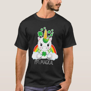 Girls Niedlich Unicorn Im Magical Gift St Patricks T-Shirt