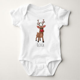 Girls Niedlich Weihnachten Rudolph Reindeer Festiv Baby Strampler