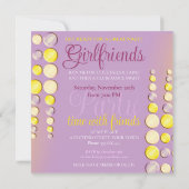 Girls Night Dance Party Einladungen (Rückseite)