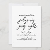 Girls Night Handgeschriebene Herz Galentinstag Einladung (Vorderseite)