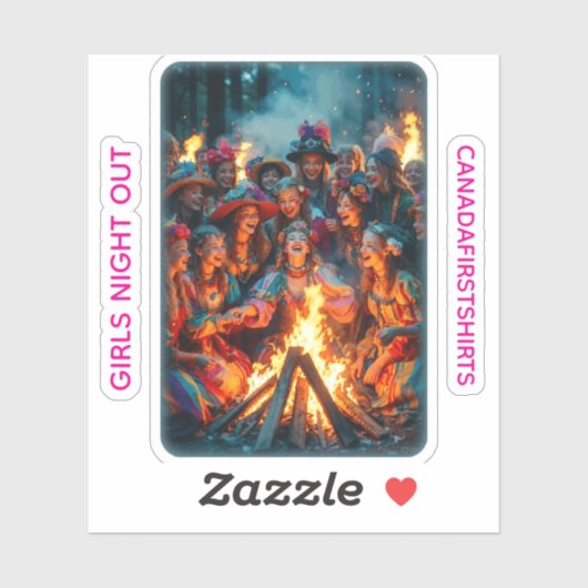 GIRLS NIGHT OUT AUFKLEBER (Blatt)