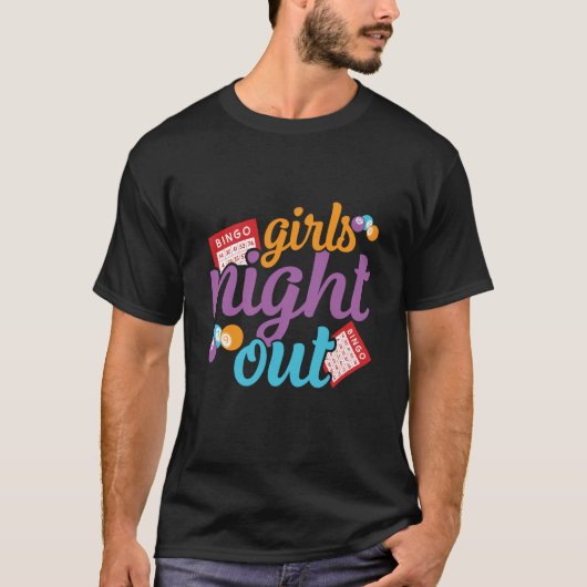 Girls Night Out Bingo Player Bingo Caller T-Shirt (Vorderseite)