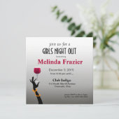 Girls Night Out Cocktail Party Einladung (Stehend Vorderseite)