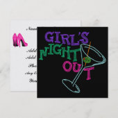 Girls Night Out - Cocktails - SRF Einladung (Vorne/Hinten)