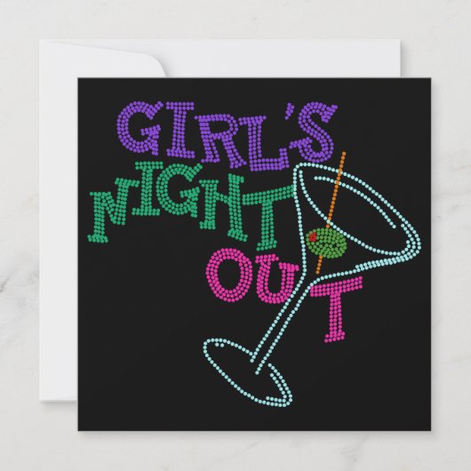 Girls Night Out - Cocktails - SRF Einladung (Vorderseite)