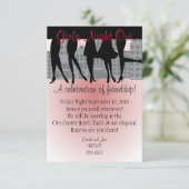 Girls Night Out Einladung (Stehend Vorderseite)