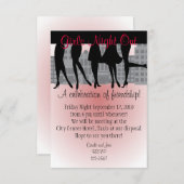 Girls Night Out Einladung (Vorne/Hinten)