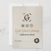 Girls Night Out Ghoul Getaway Halloween-Party Inv Einladung (Rückseite)